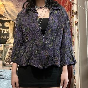 Purple/green paisley jacket